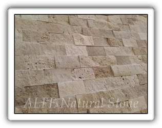 Splitface Travertine natural stone tiles for walls