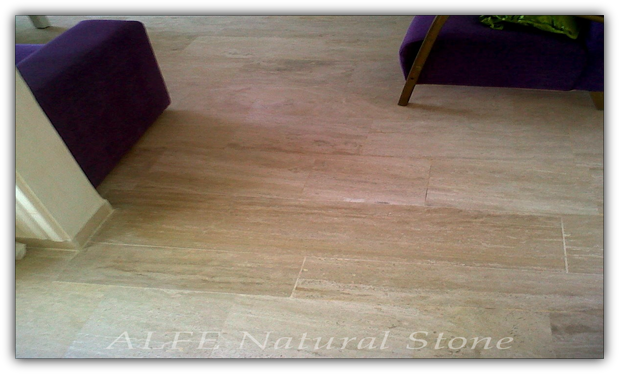 Linear cut Travertine tiles for floors