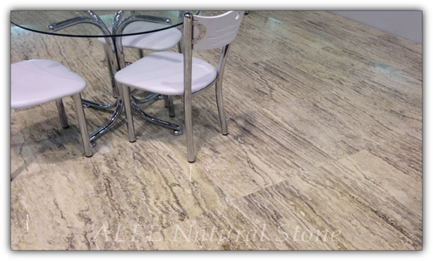 Silver Vein Cut Travertine floor tiles