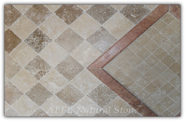 Tumbled Travertine tiles for walls