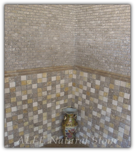 Travertine Mosaic Wall Coverings-DBM002 & DBM007